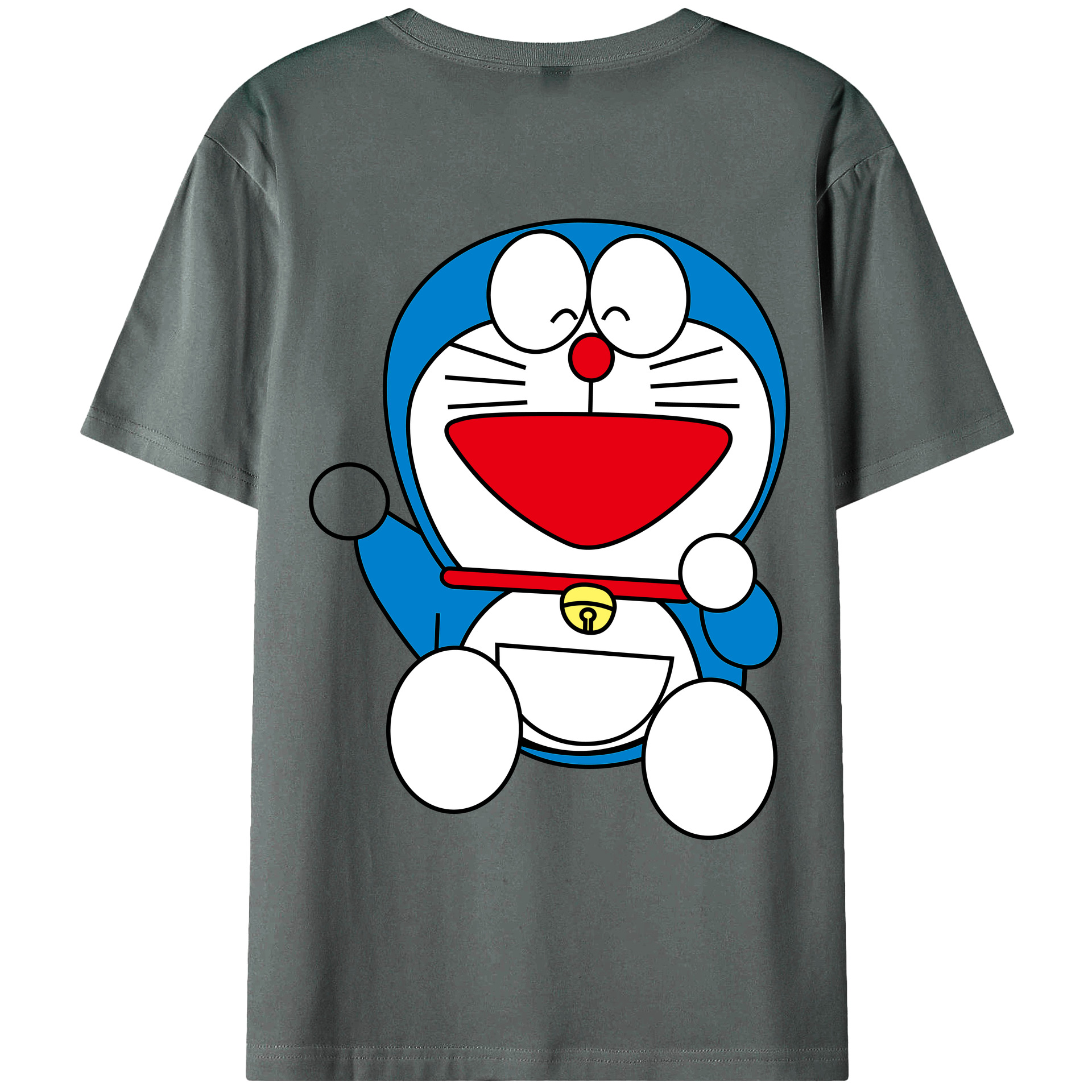（画像用） ドラえもん Doraemon 綿100％ メンズ半袖Tシャツ（バックプリント） 通気性